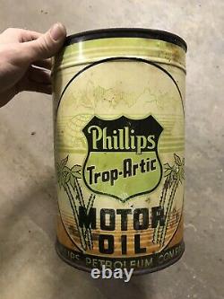 Rare Phillips 66 5 Quart Oil Can Trop Artic