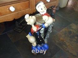 Rare Popeye Holding Olive Oyl on Spinach Can CD Rack Holder
