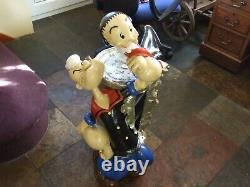 Rare Popeye Holding Olive Oyl on Spinach Can CD Rack Holder