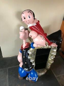 Rare Popeye and Olive Oyl on Spinach Can CD Rack Holder