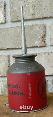 Rare Private Label John Deere Red Oil Can (Knight Hardware, Swartz Creek MI)