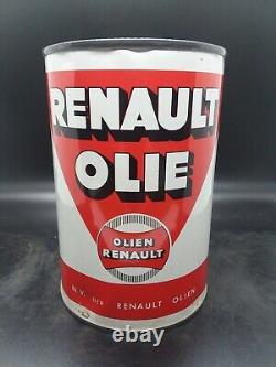 Rare Renault metal 1 liter full oil can