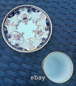 Rare Royal Crown Derby'imari' 3788 Coffee Can / Saucer With Silver Holder 1912