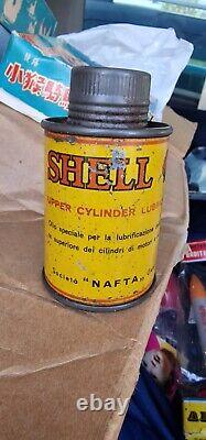 Rare Shell Motor Oil Can Vintage Tin