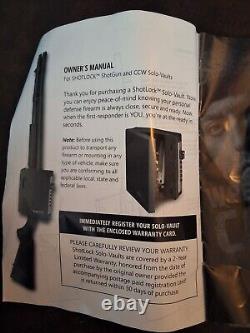 Rare Shotlock Shotgun 200M Mechanical Lock withKey Override Solo-Vault Safe