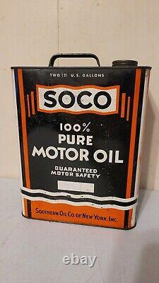 Rare Soco Two Gallon Oil Can