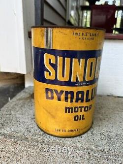 Rare Sunoco Dynalube 5 Qt Motor Oil Can