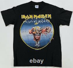 Rare VTG Iron Maiden Can I Play With Madness 1988 Seventh Son Tour T Shirt 80s M