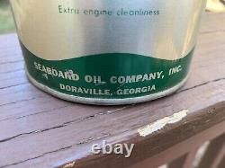 Rare Vintage 1950s Georgia Motor Oil Can SEABOARD Oil Company Doraville GA