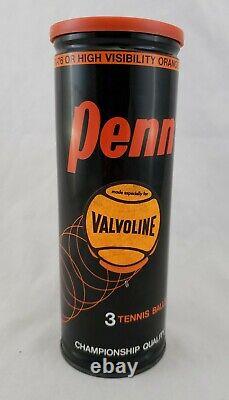 Rare Vintage 1970s Valvoline Oil Penn X-76 Championship Tennis Balls Metal Can