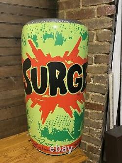 Rare Vintage 1998 LARGE Inflatable Surge Soda Can Display Advertisement 90s
