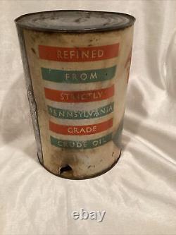 Rare Vintage Atlantic Motor Oil Can Five U. S. Quarts sold as pictured