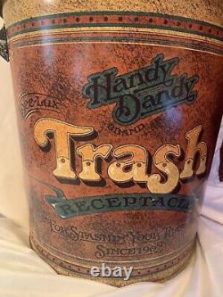 Rare Vintage Ballonoff Metal Trash Can With Lid DEE LUX Art Deco Waste Basket