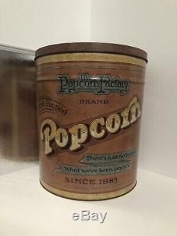 Rare Vintage Ballonoff Popcorn Factory Tin Can 14'' Tall