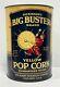 Rare Vintage Dickinson's Big Buster Brand Yellow popcorn can 10lb collectible