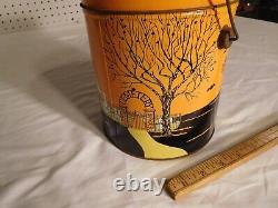 Rare Vintage Halloween Paint Can Style Candy Tin with 2 FREE ITEMS