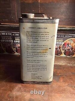 Rare Vintage Mobil Grease Gargoyle #2 Vacuum 10 Pounds Oil Can NICE Socony Farm
