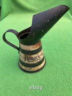 Rare Vintage Morola Quarter Oil Jug Pourer Can Manchester Oil Refinery