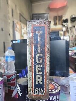 Rare Vintage Original Gambles Tiger Oil 1 Gallon can