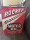 Rare Vintage Original Rocket Motor Oil 2-gallon Can Empty Awesome Graphix