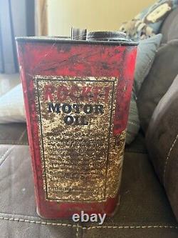 Rare Vintage Original Rocket Motor Oil 2-gallon Can Empty Awesome Graphix