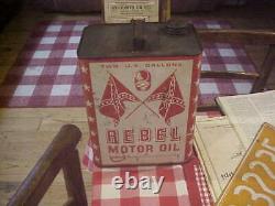 Rare Vintage Rebel Two Gallon Oil Can
