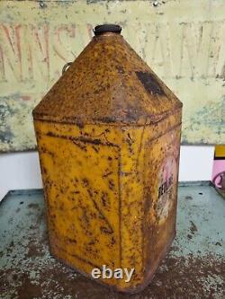Rare Vintage Redline Super Pyramid Oil Can Original Unrestored Hard To Find Item
