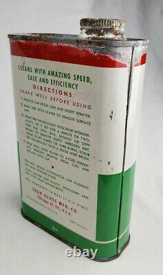 Rare Vintage Shur Wonder Whyte White Wall Tire Cleaner Can Old Gas Oil Tin Sign