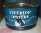 Rare Vintage Superior Half Gallon Oyster Tin Can-packer De 7