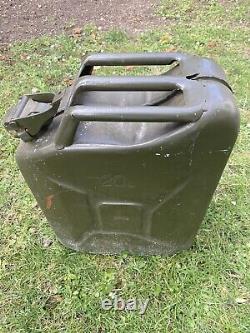 Rare Vintage US Iraq Gulf War Fuel Jerry Can Stamp 1990 on the Lid Antique