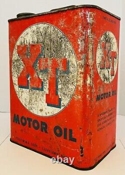 Rare Vintage XT Motor Oil Can, 2 Gallon Cleveland Ohio