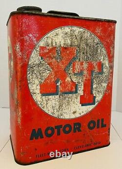 Rare Vintage XT Motor Oil Can, 2 Gallon Cleveland Ohio