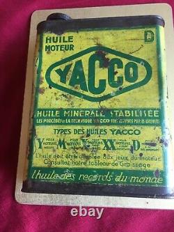 Rare Vintage Yacco Motor Oil Can With Horse Graphics