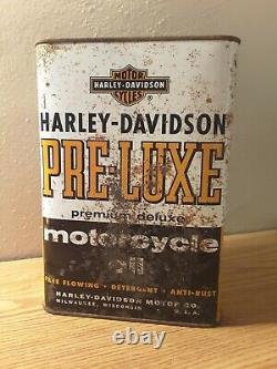Rare Vintage''harley Davidson'' Pre-luxe Motorcycle Oil Gallon Can