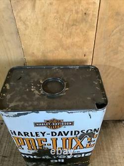 Rare Vintage''harley-davidson'' Pre-luxe Rectangle Motorcycle Gallon Oil Can