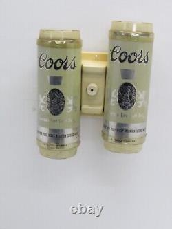 Rare Vtg Coors Auto Accessory Interior Courtesy Light Illuminated Beer Cans