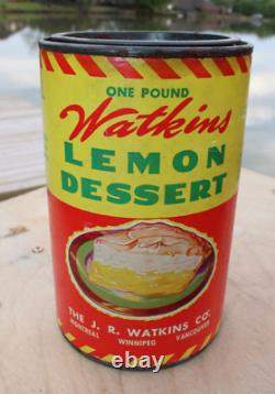 Rare Watkins Lemon Dessert Can With Label Great Graphics Canada Nice