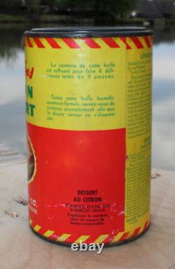 Rare Watkins Lemon Dessert Can With Label Great Graphics Canada Nice