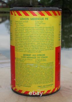 Rare Watkins Lemon Dessert Can With Label Great Graphics Canada Nice