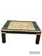 Rare antique wood, glass and brass trim mid century coffee table. Can deliver