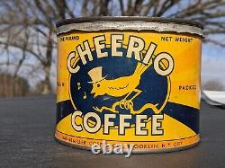 Rare cheerio 1lb coffee tin