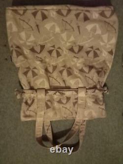 Rare genuine mulberry canvas bag umbrella print