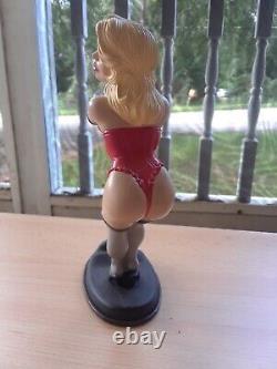 Rare red lingerie Bottoms Up R. Demars Ganz Sexy Girl Soda Beer Can Holder 7