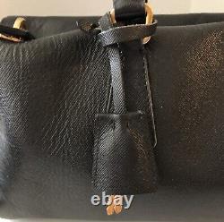 Rare vintage 90's Prada Black vinyl Handbag w Keys- Missing Lock