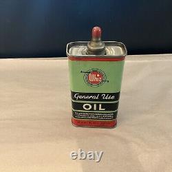 Rarely Seen Whiz General Use Oil Can Handy Oiler Lead Top 4oz Hollingshead NJ