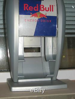 Red Bull display sign dispenser cans redbull energy drink used rare gray stand