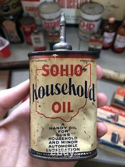 SOHIO HOUSEHOLD OIL LEAD TOP HANDY OILER Rare Old Advertising Can Standard Ohio