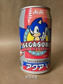 Segasonic Asahi Aqua V Soda Can Sega Sonic the Hedgehog collectible vintage rare