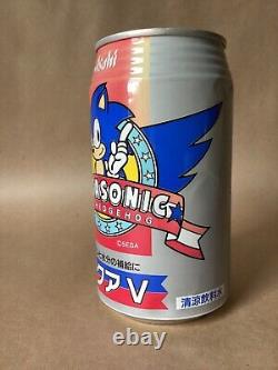 Segasonic Asahi Aqua V Soda Can Sega Sonic the Hedgehog collectible vintage rare