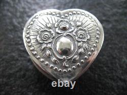 Silver 835 Albert Bodemer Rare Heart Shape Pill Box